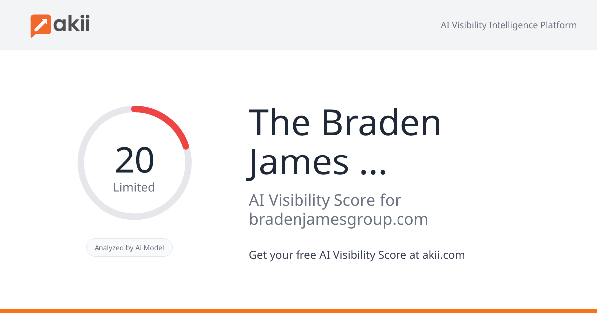 The Braden James Group AI Visibility Score