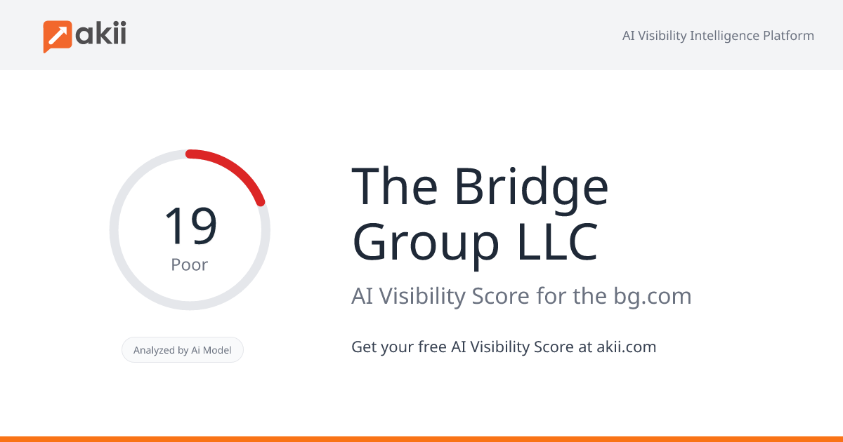 The Bridge Group LLC AI Visibility Score