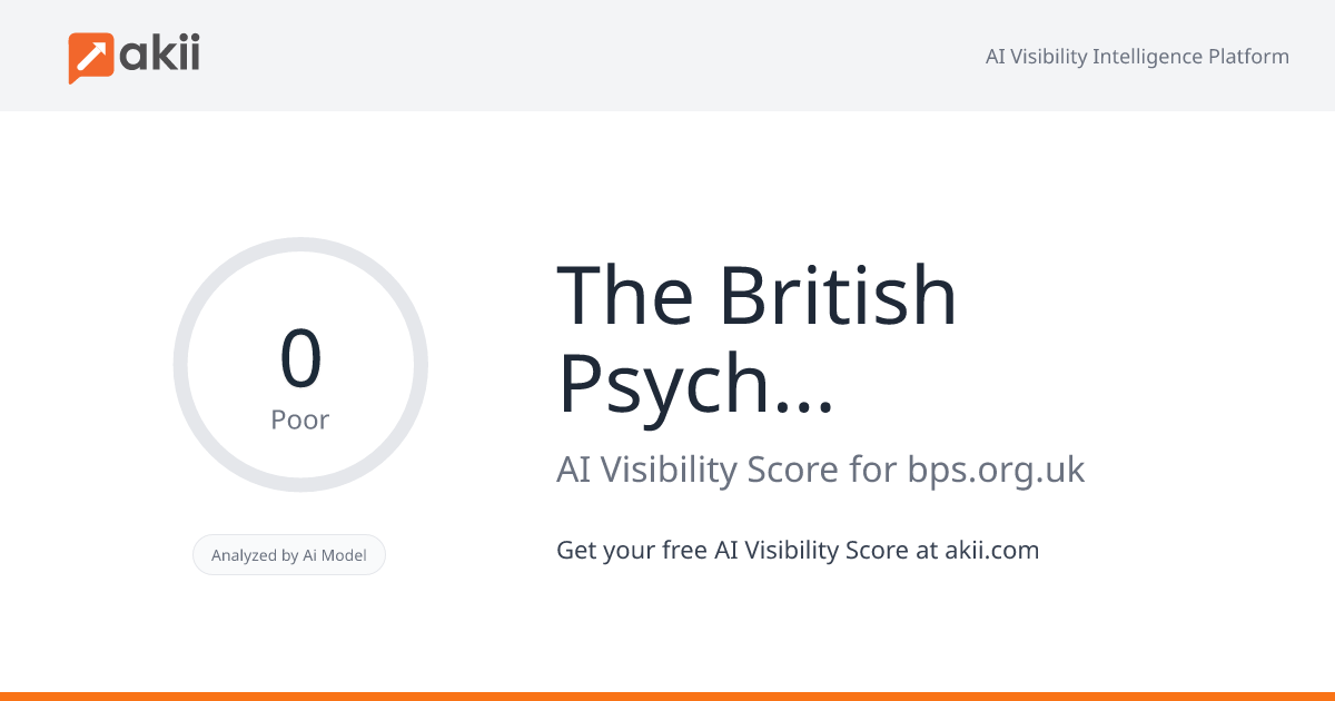 The British Psychological Society AI Visibility Score
