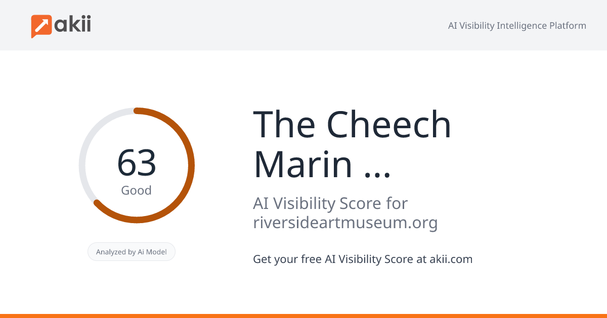 The Cheech Marin Center for Chicano Art & Culture of the Riverside Art Museum AI Visibility Score