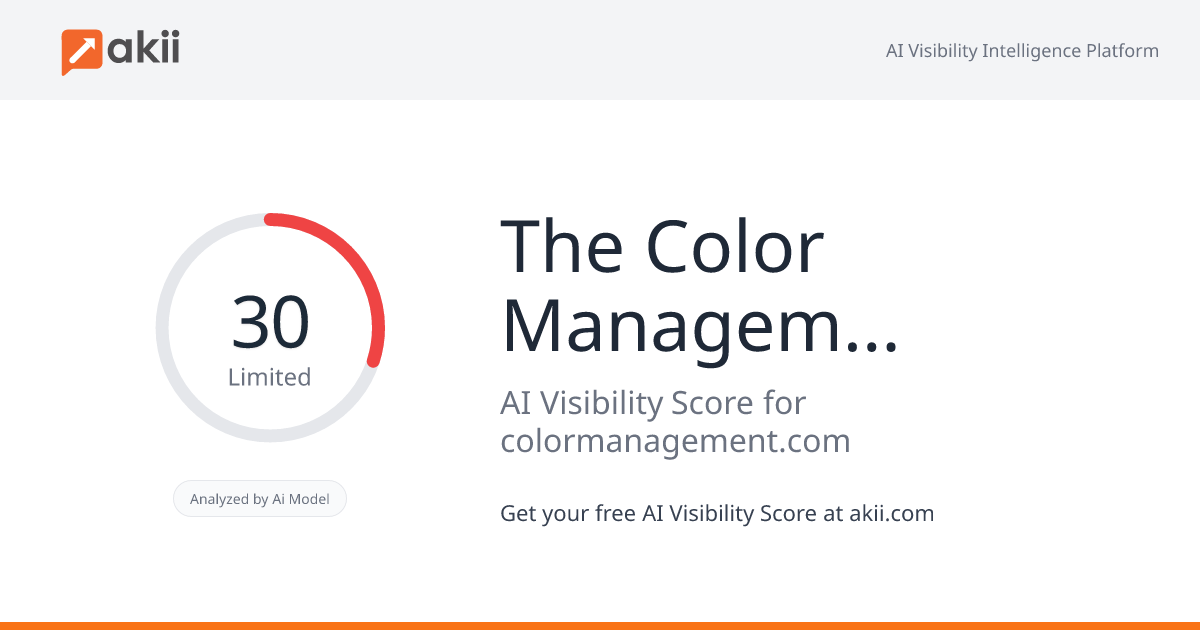 The Color Management Group AI Visibility Score