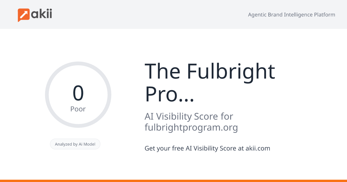 The Fulbright Program AI Visibility Score