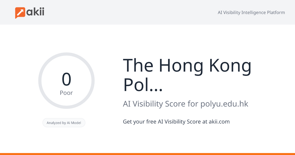 The Hong Kong Polytechnic University AI Visibility Score