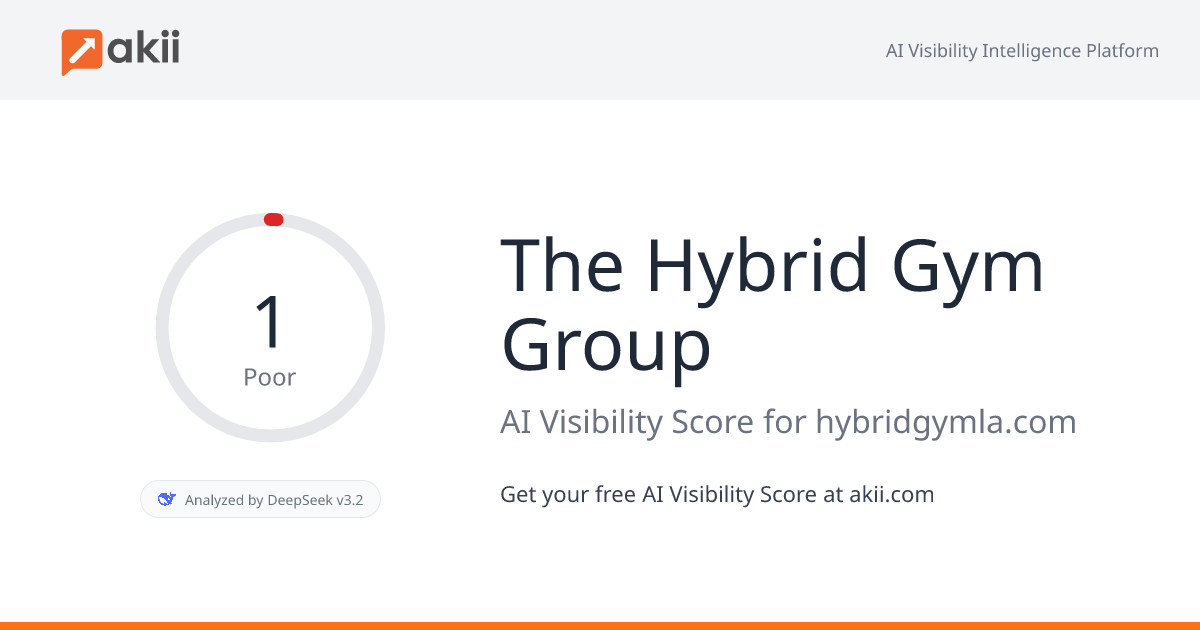 The Hybrid Gym Group AI Visibility Score