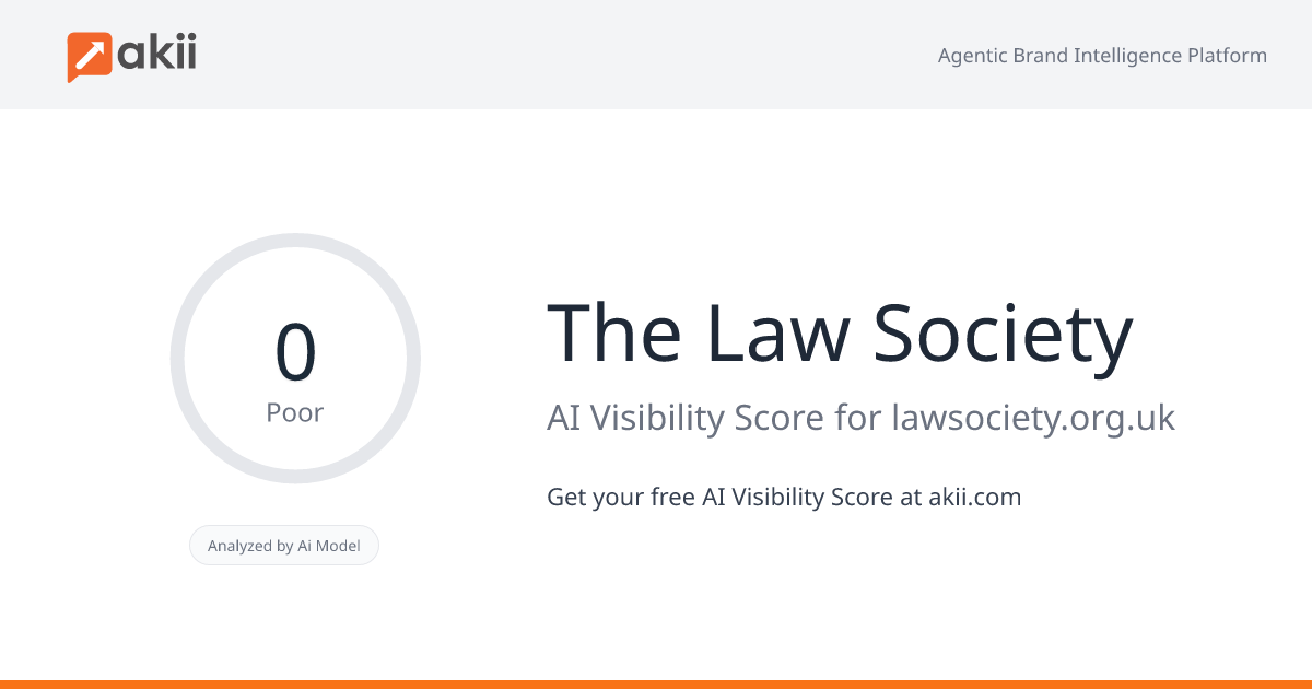 The Law Society AI Visibility Score