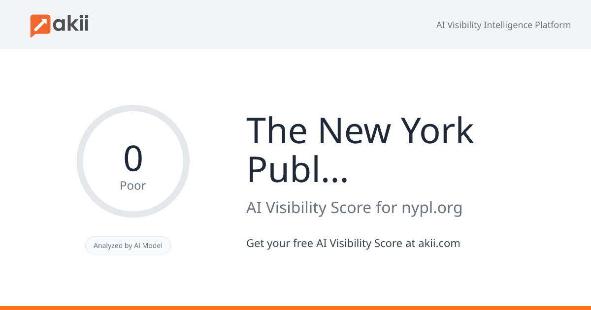 The New York Public Library AI Visibility Score