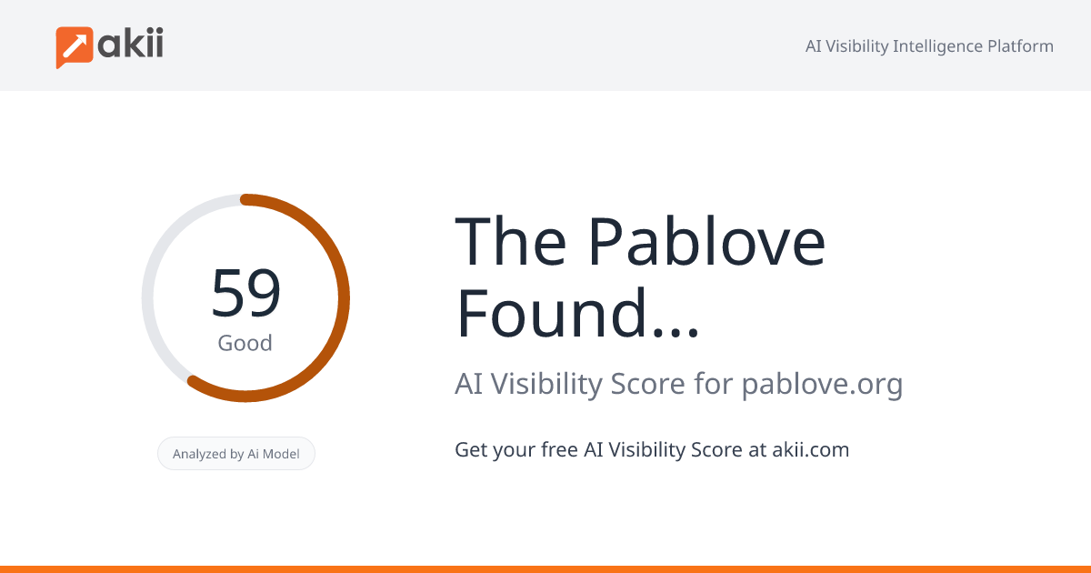 The Pablove Foundation AI Visibility Score