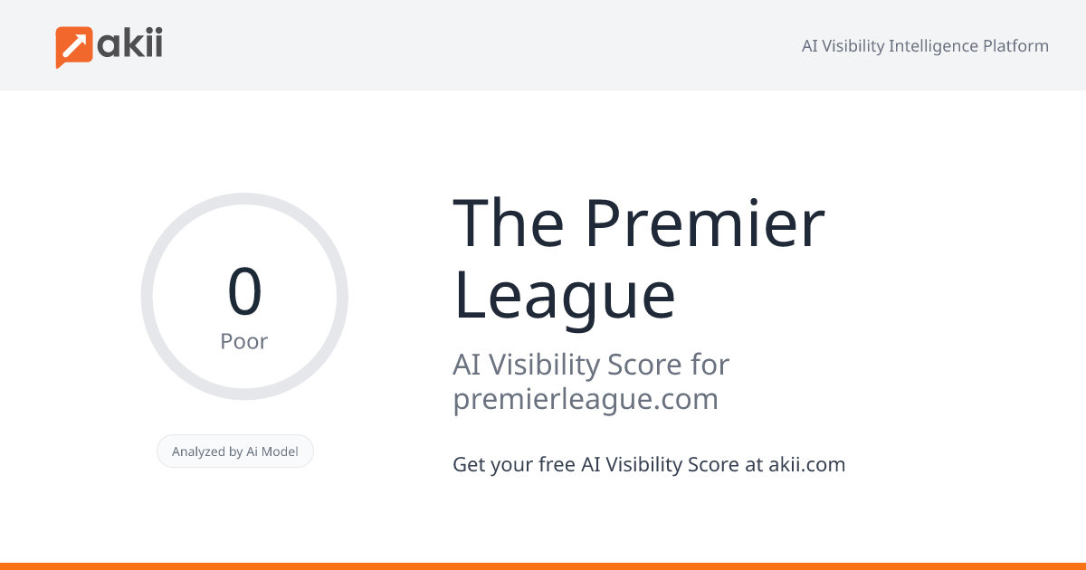 The Premier League AI Visibility Score