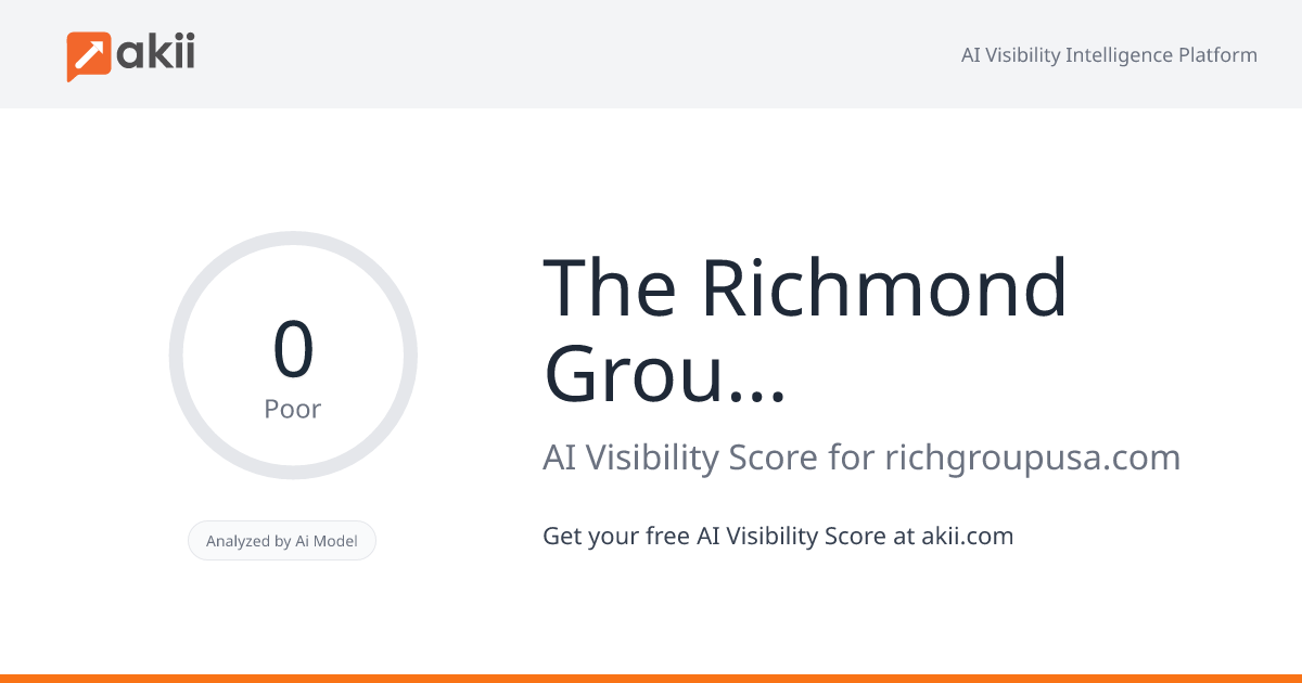 The Richmond Group USA AI Visibility Score