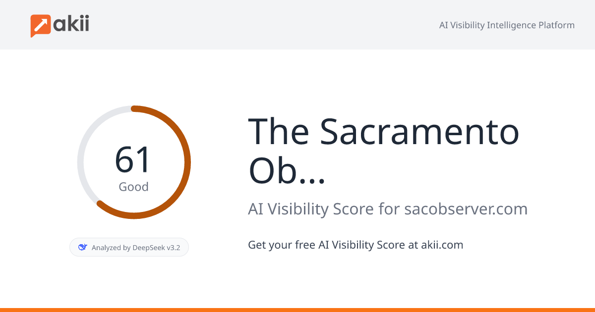 The Sacramento Observer AI Visibility Score