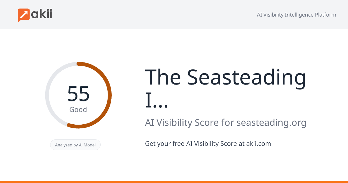 The Seasteading Institute AI Visibility Score