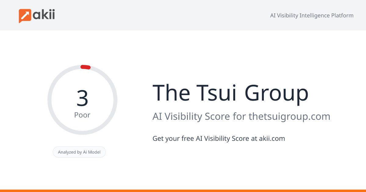 The Tsui Group AI Visibility Score
