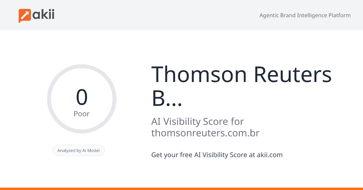 Thomson Reuters Brasil AI Visibility Score