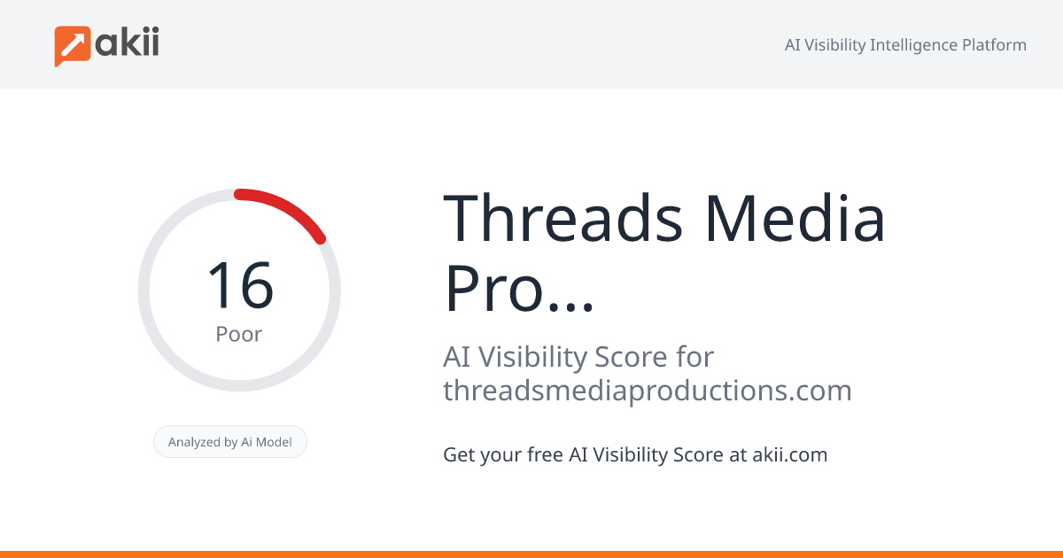 Threads Media Productions AI Visibility Score