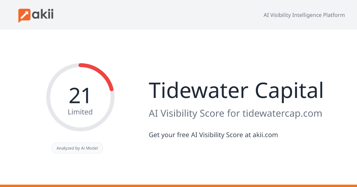 Tidewater Capital AI Visibility Score