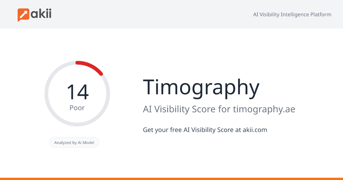 Timography AI Visibility Score