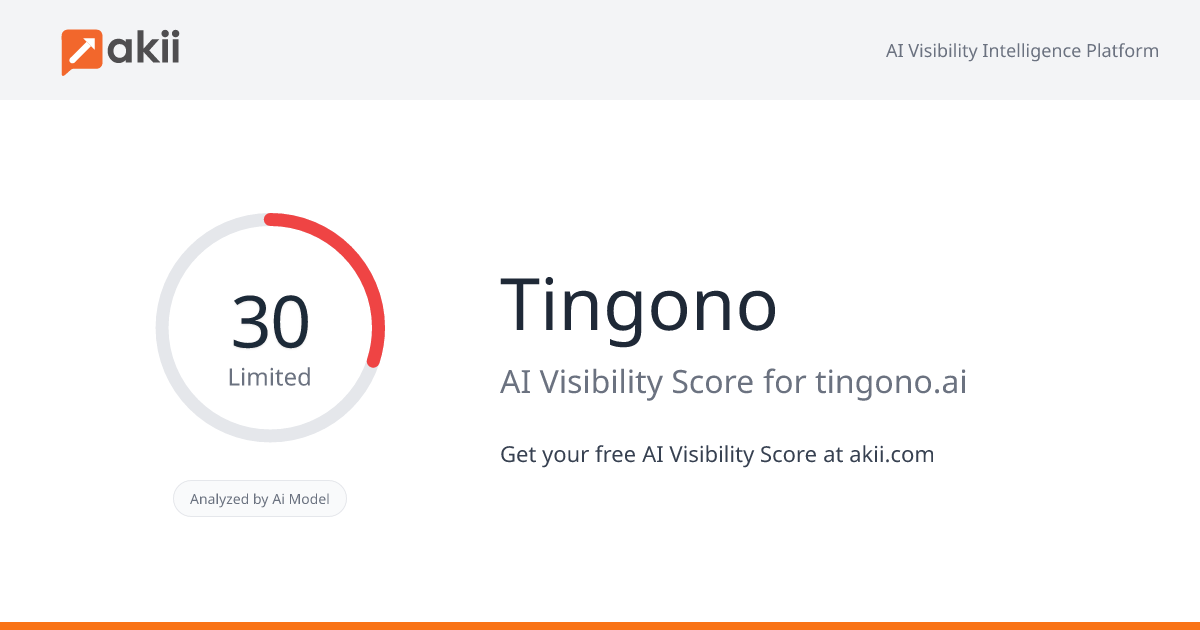 Tingono AI Visibility Score