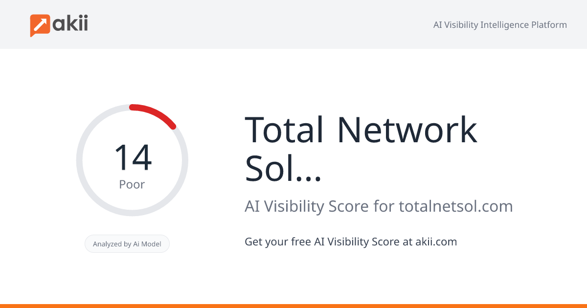 Total Network Solutions AI Visibility Score
