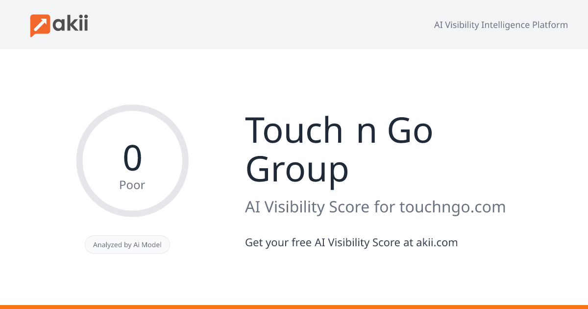 Touch 'n Go Group AI Visibility Score