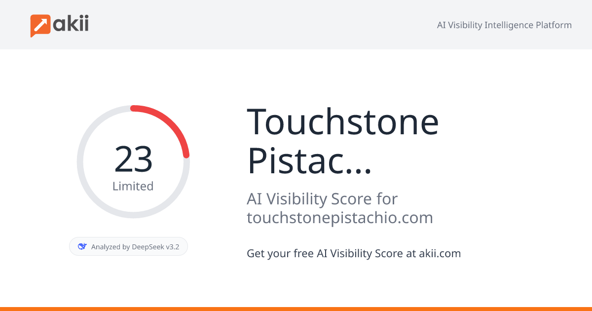 Touchstone Pistachio Company AI Visibility Score