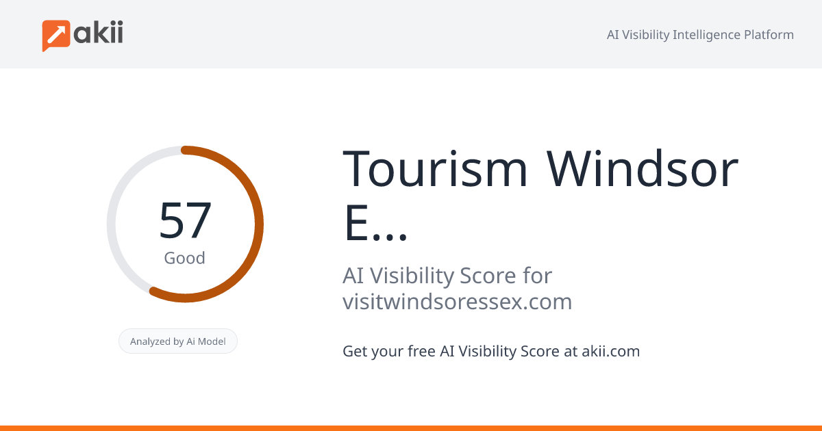 Tourism Windsor Essex Pelee Island AI Visibility Score