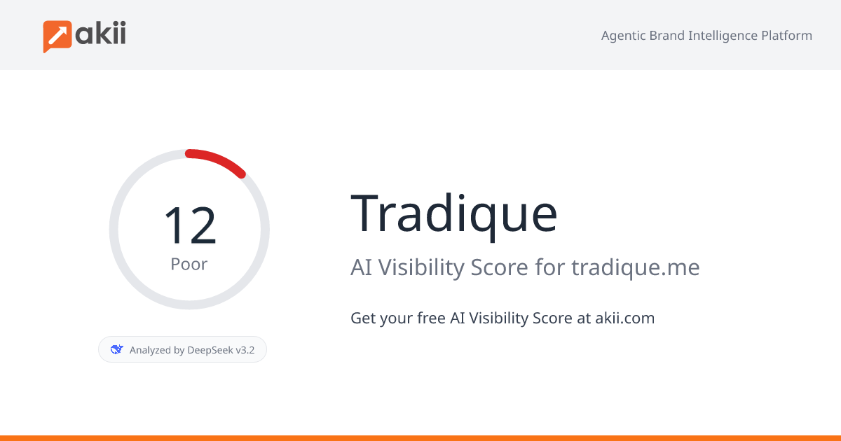 Tradique AI Visibility Score