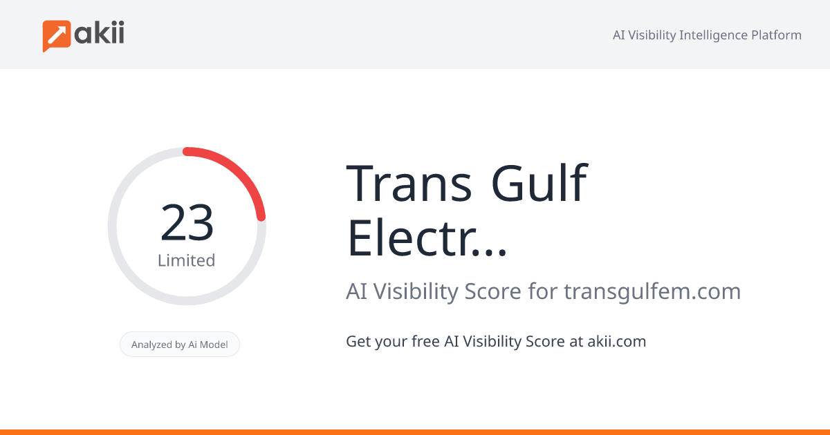 Trans Gulf Electro Mechanical AI Visibility Score