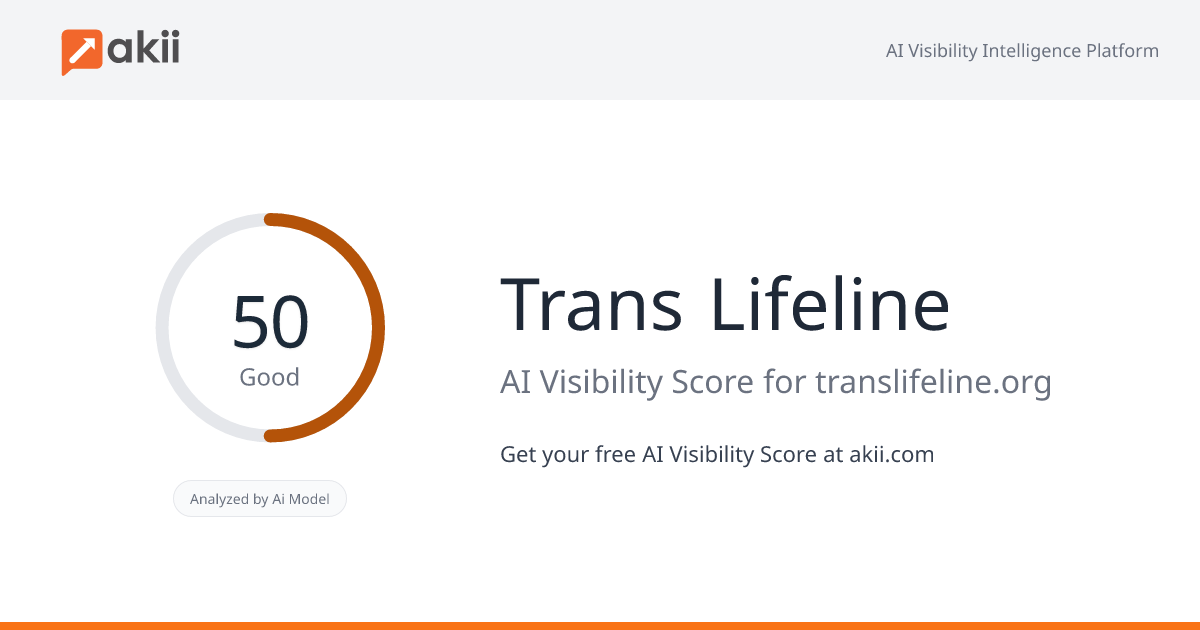 Trans Lifeline AI Visibility Score