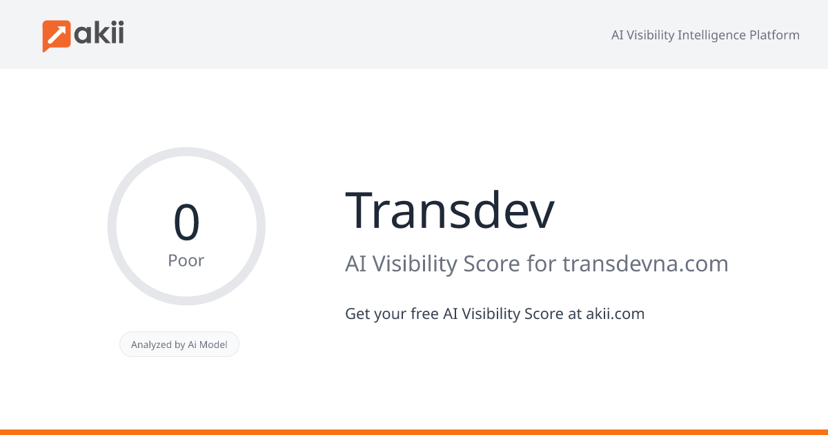 Transdev AI Visibility Score