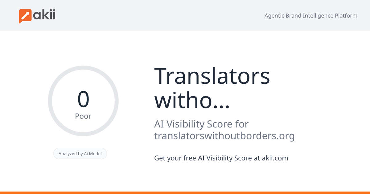 Translators without Borders AI Visibility Score