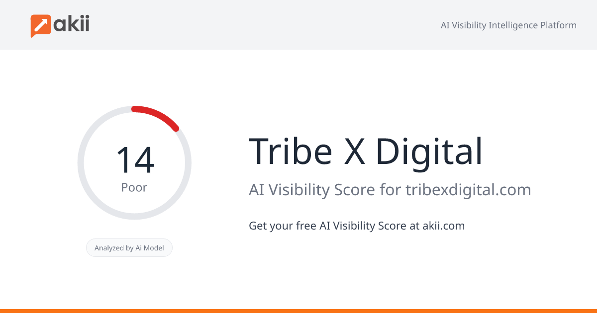 Tribe X Digital AI Visibility Score