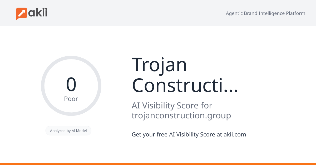 Trojan Construction Group AI Visibility Score