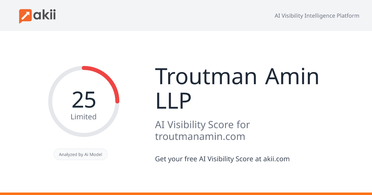 Troutman Amin LLP AI Visibility Score