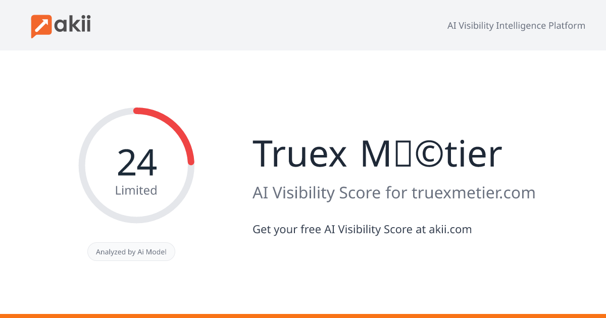 Truex M√©tier AI Visibility Score