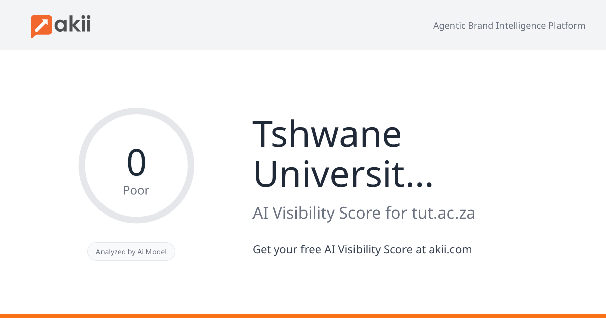 Tshwane University of Technology AI Visibility Score