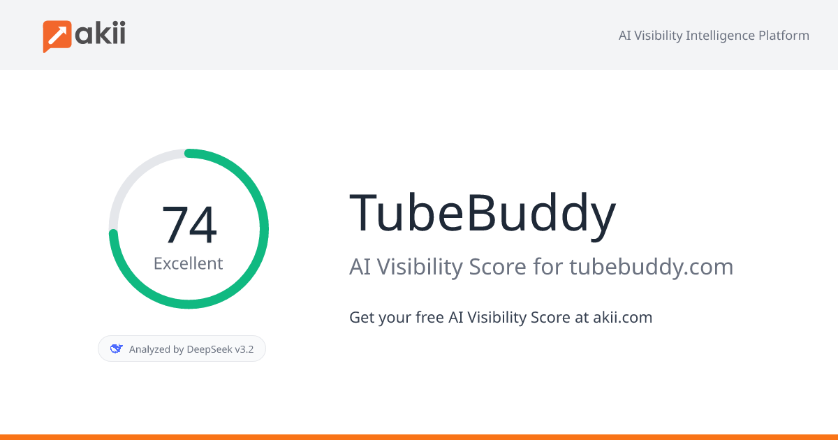 TubeBuddy AI Visibility Score