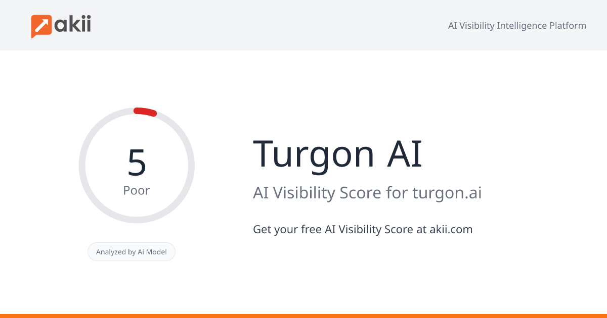 Turgon AI AI Visibility Score