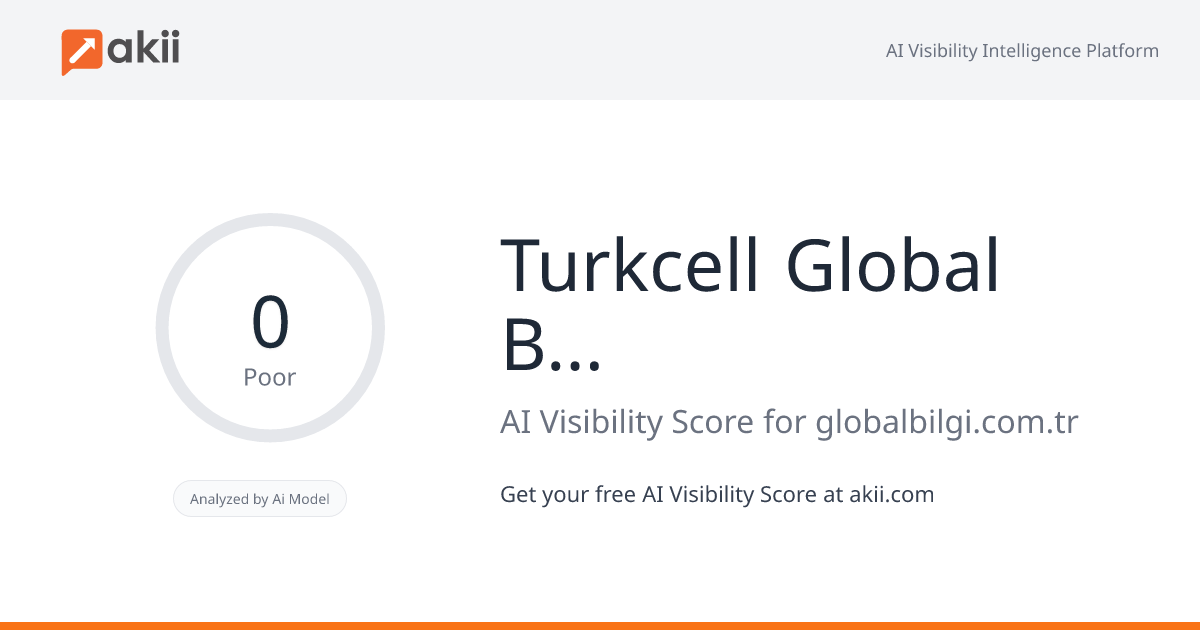 Turkcell Global Bilgi AI Visibility Score