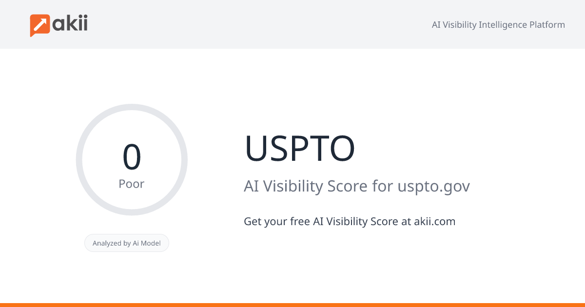 USPTO AI Visibility Score