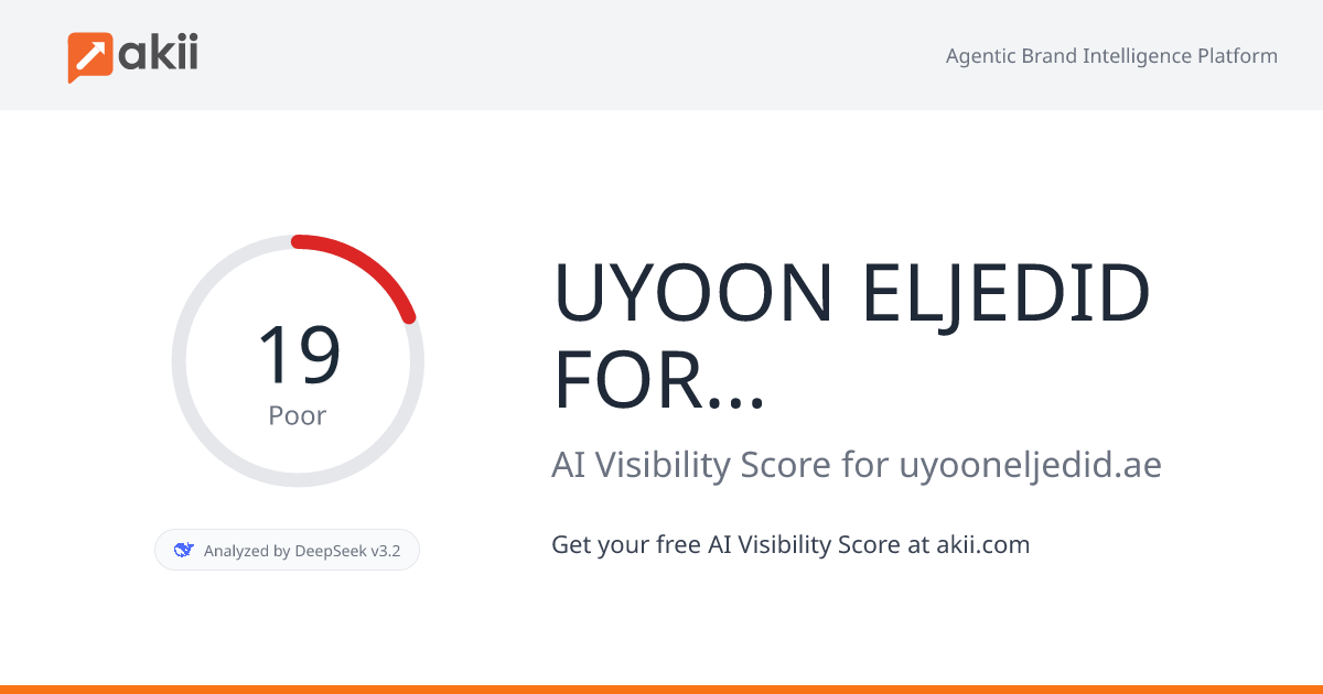 UYOON ELJEDID FOR MARKETING AND PROMOTION CO.LLC AI Visibility Score