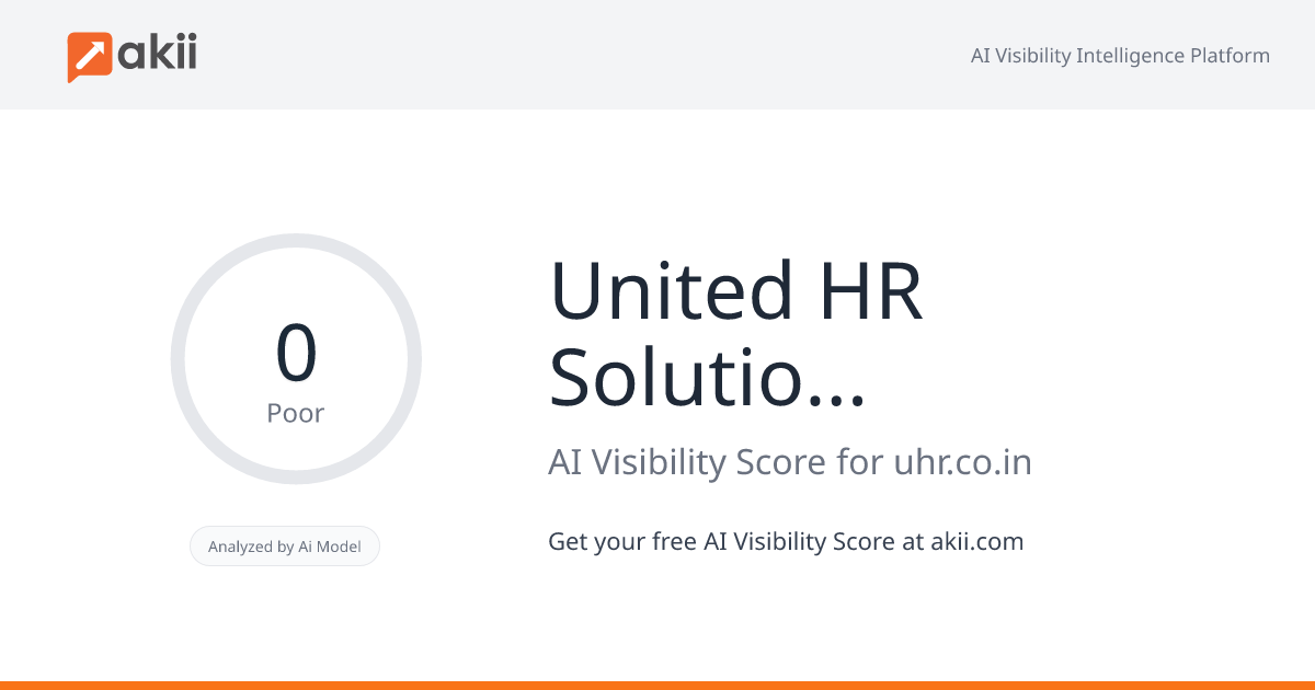 United HR Solutions Pvt. Ltd. AI Visibility Score