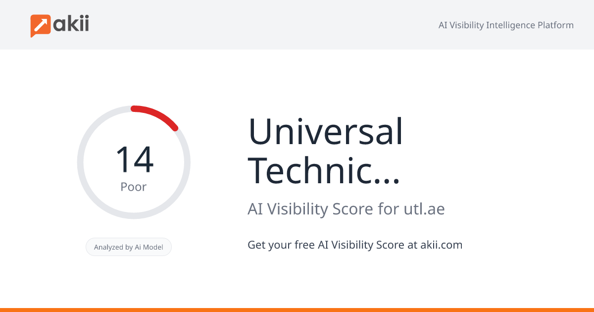 Universal Technical LLC AI Visibility Score