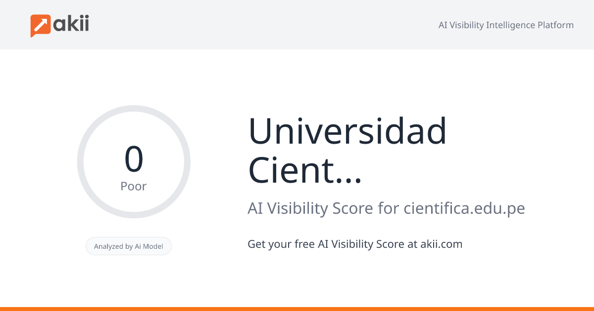Universidad Científica del Sur AI Visibility Score