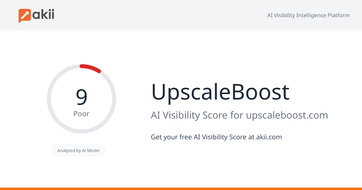 UpscaleBoost AI Visibility Score