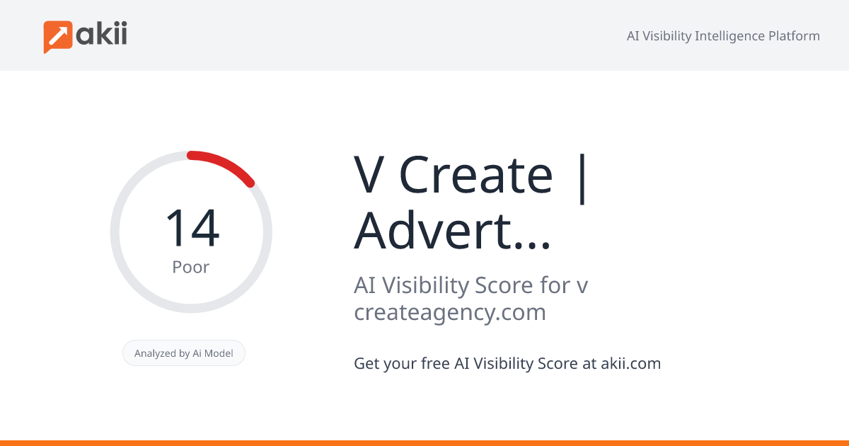 V-Create | Advertising Agency AI Visibility Score
