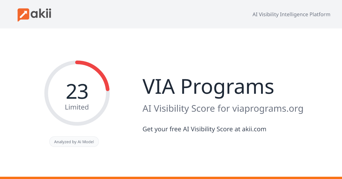 VIA Programs AI Visibility Score