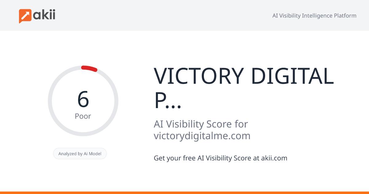 VICTORY DIGITAL PRINT SOLUTION AI Visibility Score
