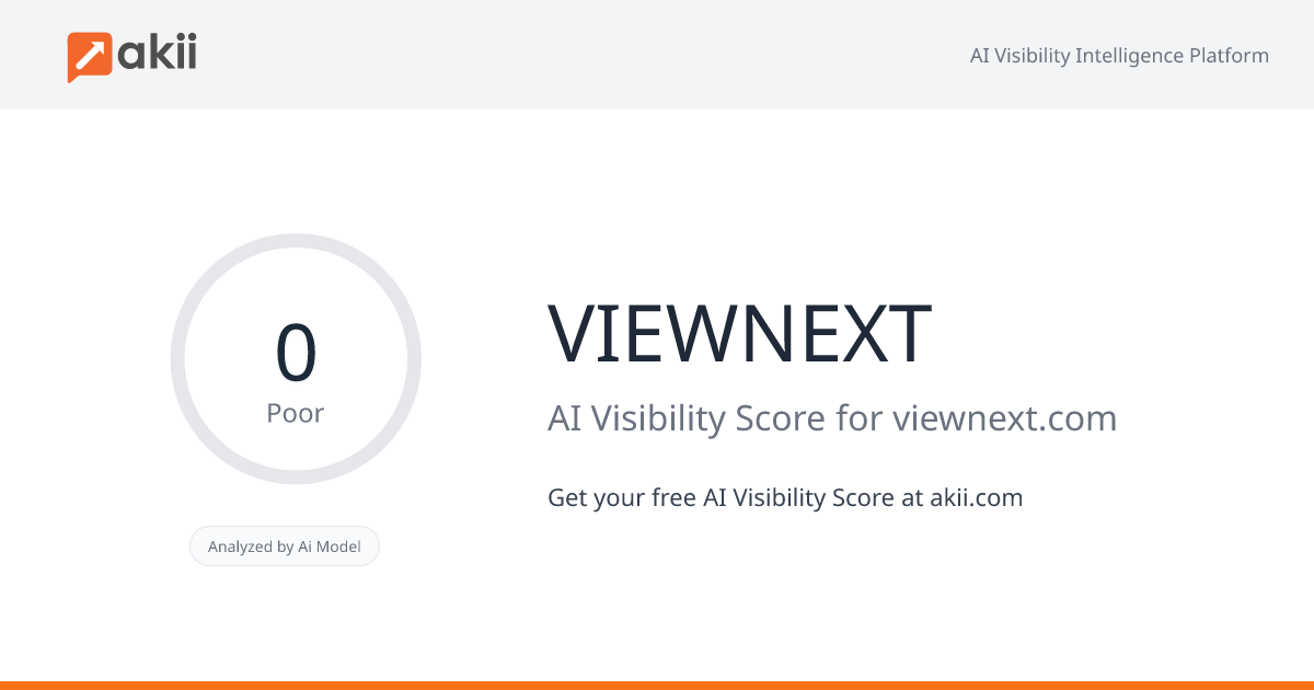 VIEWNEXT AI Visibility Score