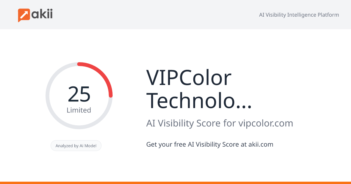 VIPColor Technologies AI Visibility Score