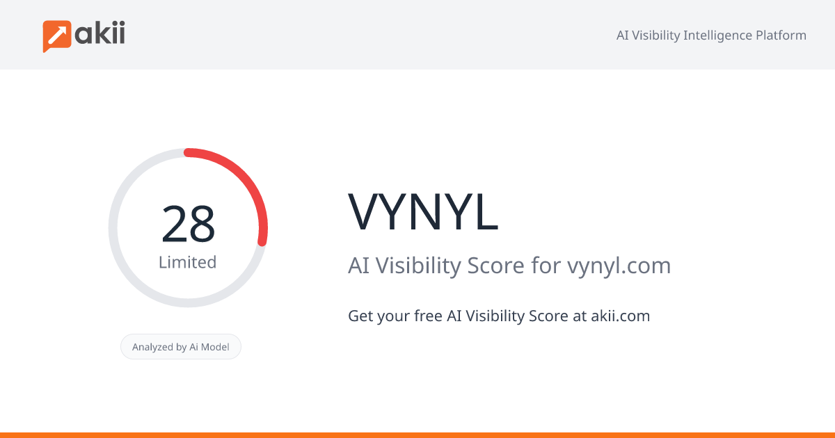 VYNYL AI Visibility Score